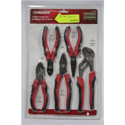 HUSKY 5 PIECE PLIER SET