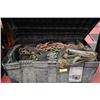 Image 1 : UTILITY BOX WITH CHAINS, RATCHET STRAPS & CINCHES