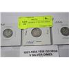 Image 1 : 1931-34-36 GEORGE V SILVER DIMES X3