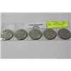 Image 1 : 5 USA EISENHOWER DOLLARS 1972-1978