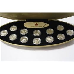 1999 MILLENIUM TWELVE PIECE PROOF SILVER QUARTER