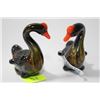 Image 1 : TWO HANDBLOWN PEKING GLASS GEESE