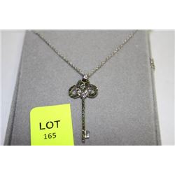 #130 STERLING DIAMOND 0.2ct PENDANT NECKLACE
