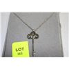 Image 1 : #130 STERLING DIAMOND 0.2ct PENDANT NECKLACE