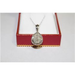 #128 10K GOLD DIAMOND 0.5ct PENDANT NECKLACE