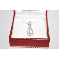 #134 14K GOLD DIAMOND 0.12ct PENDANT NECKLACE