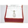 Image 1 : #134 14K GOLD DIAMOND 0.12ct PENDANT NECKLACE