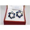 Image 1 : #131 14K GOLD SAPPHIRE 6.6ct EARRINGS