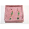 Image 1 : #122 14K GOLD EMERALD 2.3ct AND DIAMOND EARRINGS