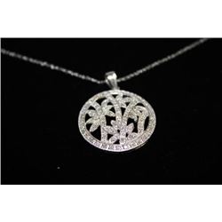 #10 14K WHITE GOLD 74 DIAMONDS 0.50CT PENDANT
