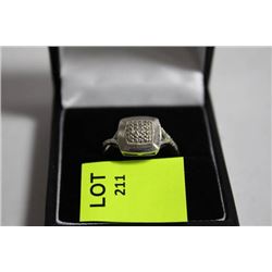 #62 STERLING SILVER DIAMOND 0.2CT RING