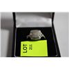 Image 1 : #62 STERLING SILVER DIAMOND 0.2CT RING