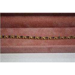 #117 14K GOLD SAPPHIRE 2.7CT AND DIAMOND 0.20CT