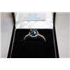 Image 1 : #114 14K GOLD BLUE DIAMOND 1.13CT AND WHITE