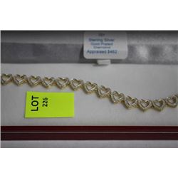 #101 STERLING GOLD PLATED DIAMOND 0.1CT BRACELET