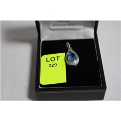#118 STERLING SILVER BLUE TOPAZ AND DIAMOND