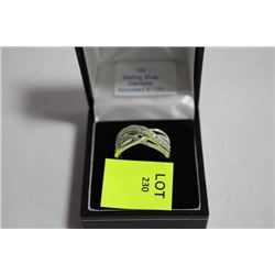 #103 STERLING SILVER DIAMOND 0.4CT RING