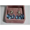 Image 1 : #116 10K GOLD BLUE TOPAZ EARRINGS