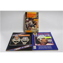 FLAT OF BOOK, MAGAZINES :1991 OILERS NHL YEARBOOK,