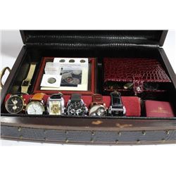 MENS JEWELLERY BOX FILLED WITH ASSORTED MENS