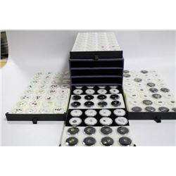 GEMSTONE DISPLAY CASE FILLED WITH 4 DRAWERS