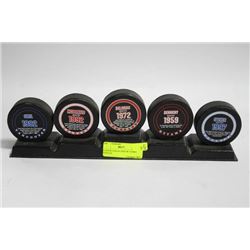 (5) PUCK COLLECTION W/ NAMES SUCH AS: