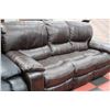 Image 1 : BROWN ELECTRIC RECLINING SOFA