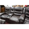 Image 3 : NEW BROWN LEATHER RECLINING SECTIONAL