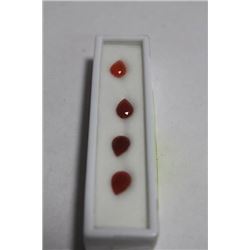 4 PIECE PEAR CUT FIRE OPAL 8 CARATS