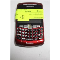 RED BLACKBERRY 8310 W/ CHARGER