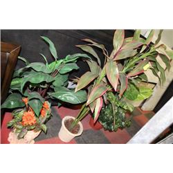 3 VARIOUS ARTIFICIAL PLANTS