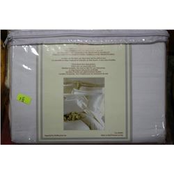WHITE 360 THREAD COUNT QU SIZE SHEET SET