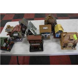 SET OF 9 ASST. BIRDHOUSES