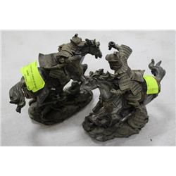 PAIR OF HORSE ORNAMENTS