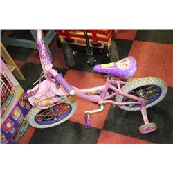 WALT DISNEY KIDS BIKE W/ BAG & TRAINING WHEELS