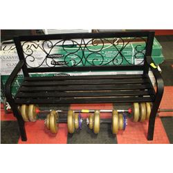 METAL OUTDOOR PATIO BENCH