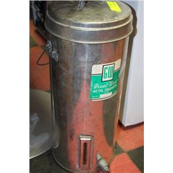 GREAT WEST VINTAGE METAL HOT BEVERAGE CONTAINER