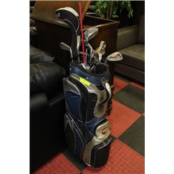 WILSON 1200 DUAL METAL GOLF CLUBS W/GOLF BAG