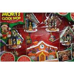 MICKEYS CLOCK SHOP CHRISTMAS ORNAMNETS