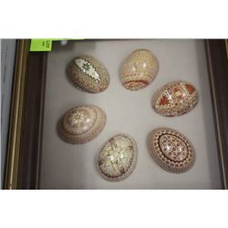 UKRANIAN EASTER EGG HALF SHELL SHADOW BOX
