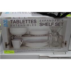 NEW PK OF 2 EXPANDABLE SHELVES