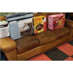 RUSTIC LEATHER SOFA - REMOVED FROM AUCTION