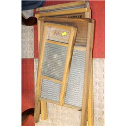 4 VINTAGE WASHBOARDS