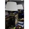 Image 1 : SET OF 2 BLANK & GOLD TRI-LITE LAMPS