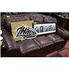 Image 1 : BURGUNDY LEATHER NAIL-HEAD SOFA
