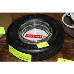 VINTAGE FIRESTONE RUBBER TIRE ASHTRAY