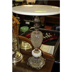 VINTAGE GRANITE TOP END TABLE