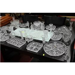 LARGE  ESTATE CRYSTAL GLASS COLLECTION