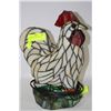 Image 1 : LEADED GLASS ROOSTER LAMP