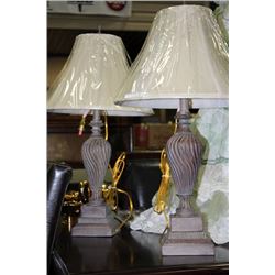 PAIR OF CRACKLE FINISH DESIGNER LAMPS